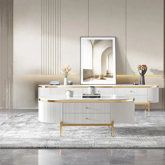 Aurora Coffee Table and Plasma stand Lounge Set