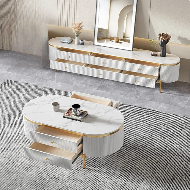 Aurora Coffee Table and Plasma stand Lounge Set