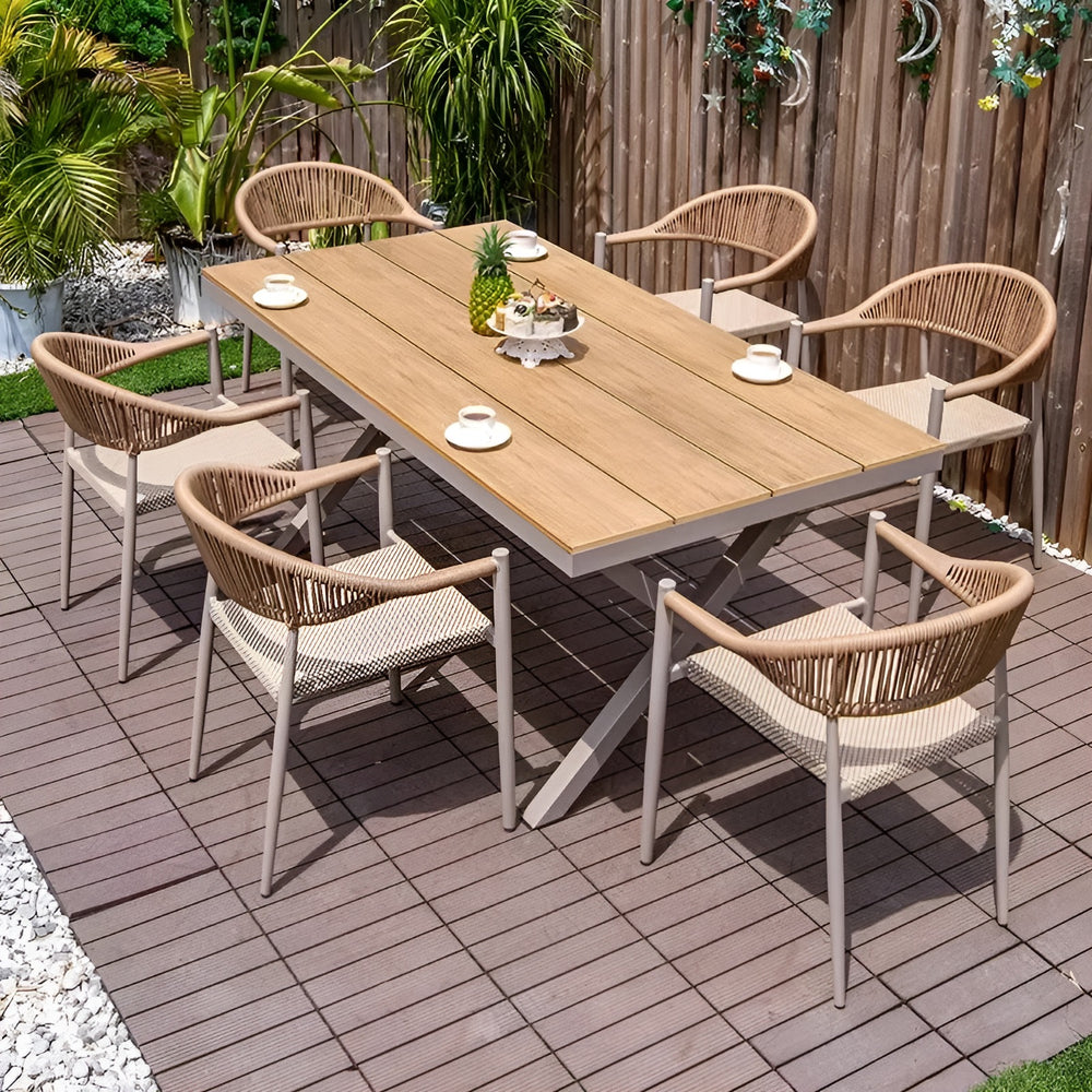 DecorMama Spruce Outdoor Dining Set – 6 Seater – room setting