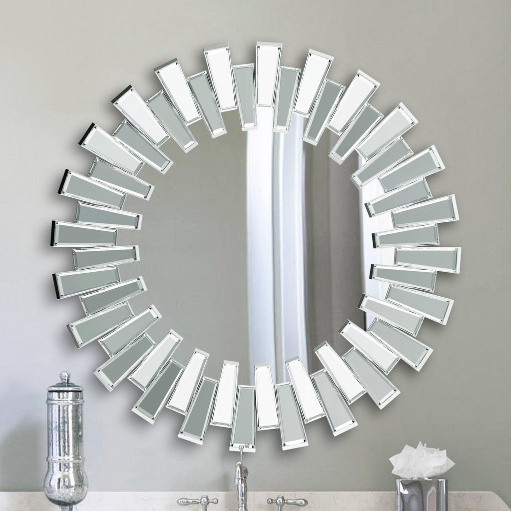 Silver Sunburst Mirror