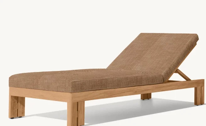 DecorMama Marbella Teak Adjustable Chaise Detail