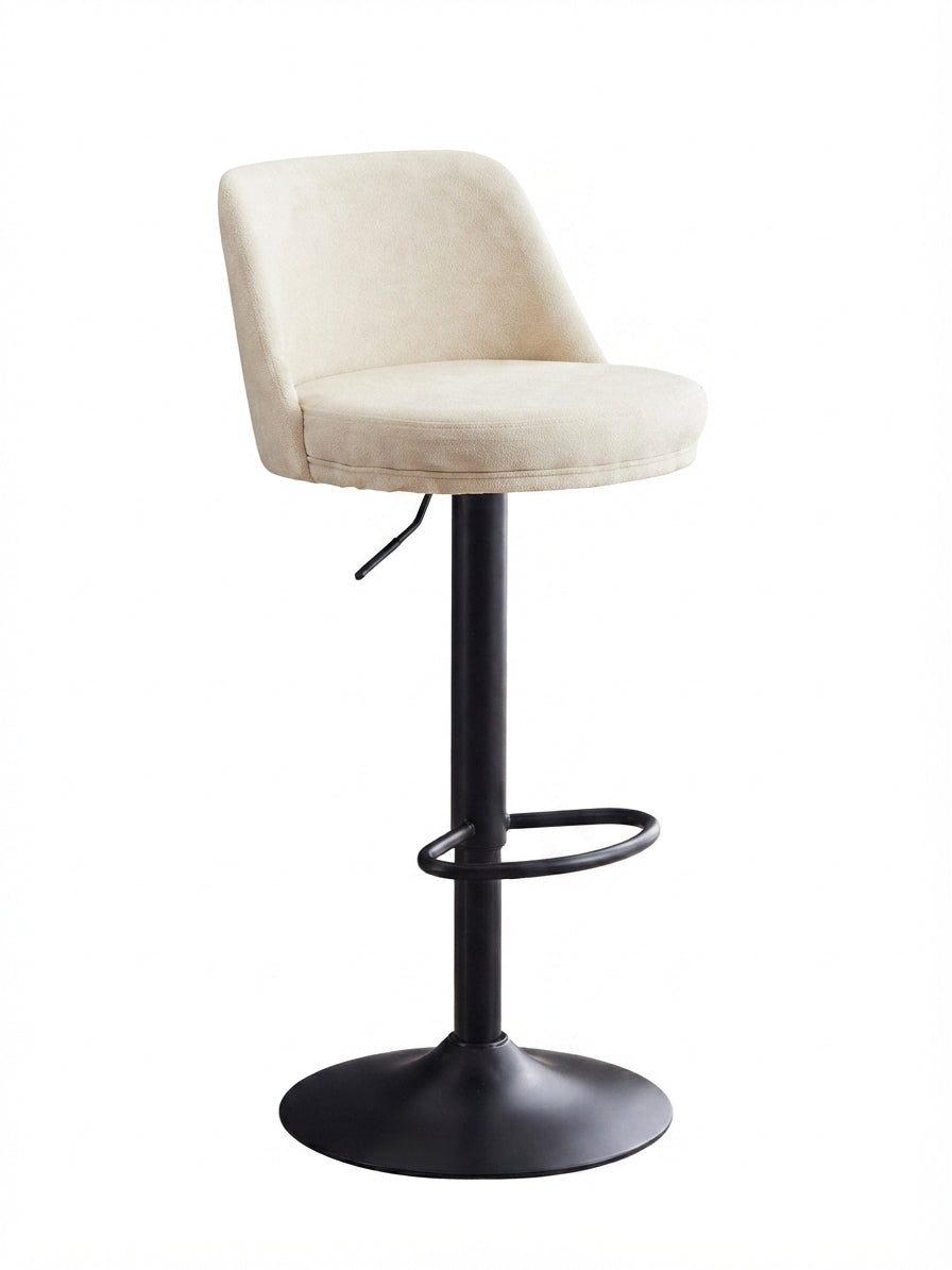 DecorMama® Modern Adjustable Hydraulic Bar Stool – Swivel Counter Height Chair with Footrest