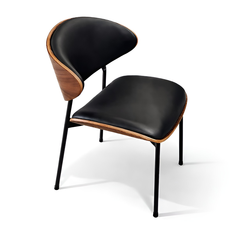 DecorMama Oakly Leather Premium Chair – angle 2 on white