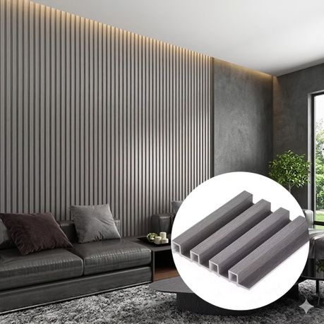 DecorMama® WPC Fluted Wall Panel — Oak Wood (Single)