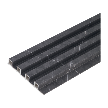 DecorMama® WPC 3D Slat Wall Cladding — Cognac