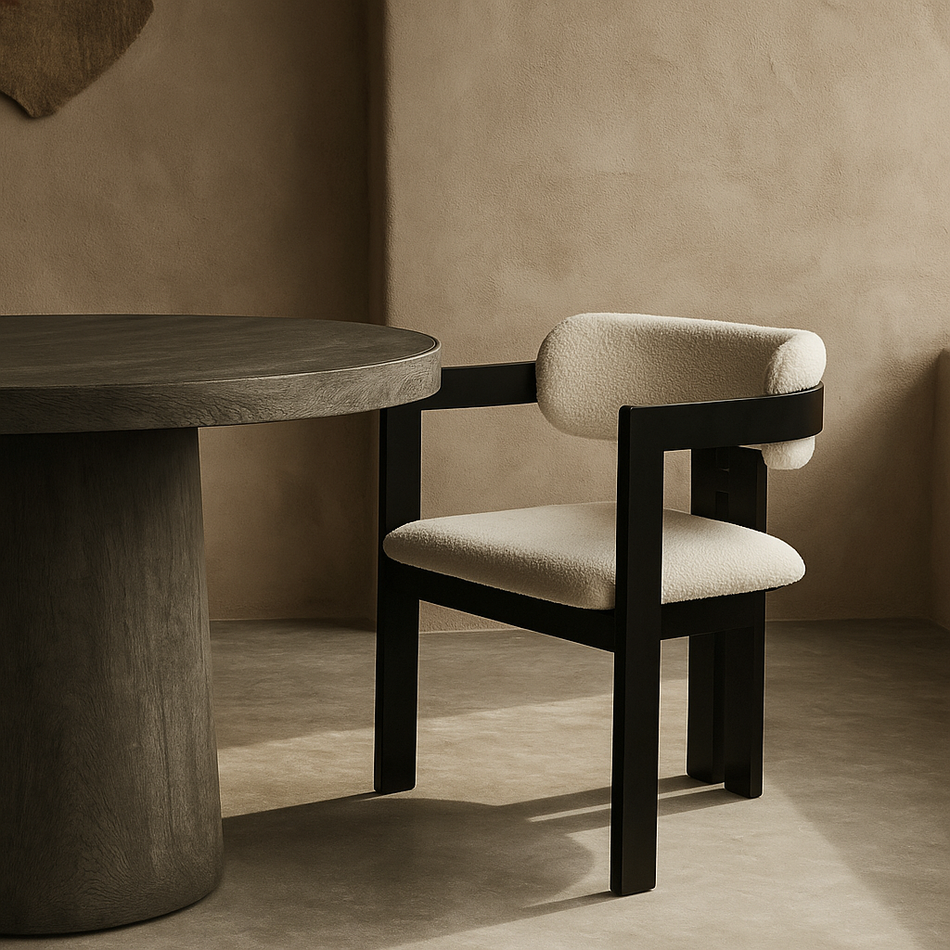 DecorMama Zen Boucle Dining Chair