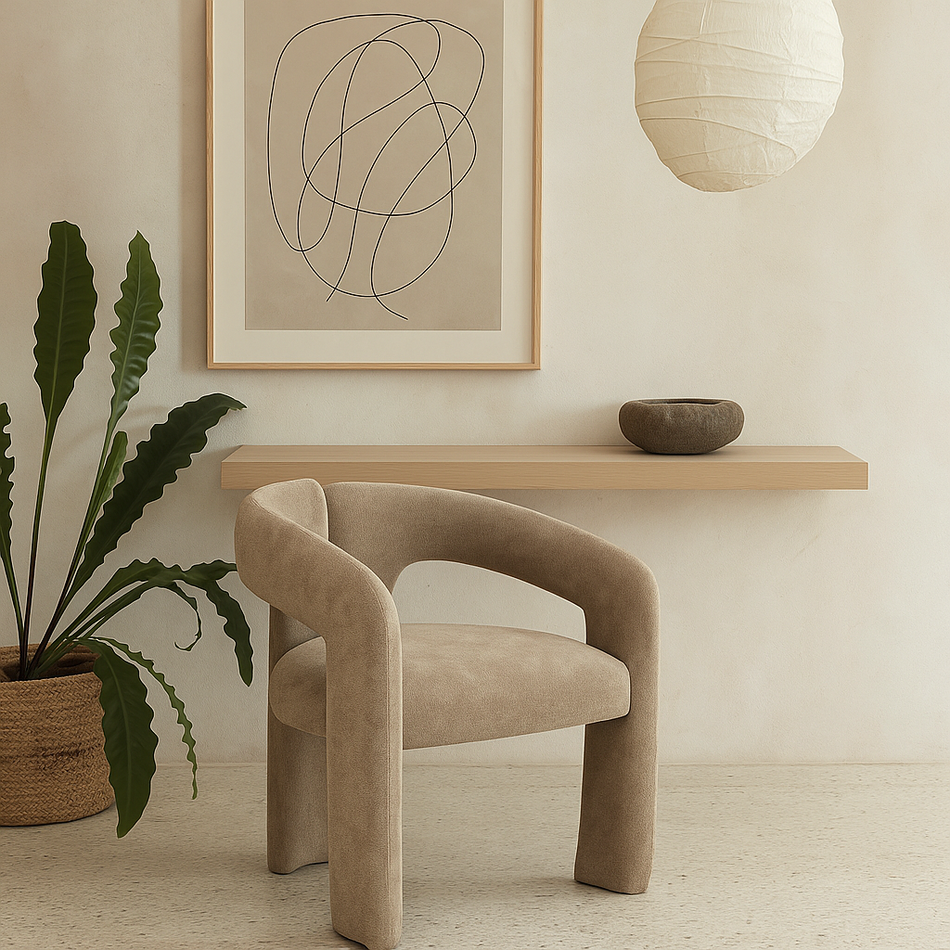 DecorMama Gevani Fabric Dining Chair