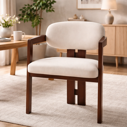 DecorMama Zen Boucle Dining Chair