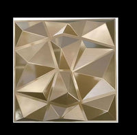 DecorMama 3D Wall & Ceiling Tiles, gold 3D wall tile close-up