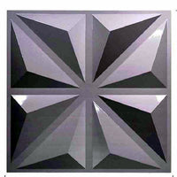 DecorMama 3D Wall & Ceiling Tiles, silver-grey 3D star wall tile