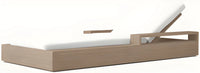 DecorMama Teak Double Sun Lounger Set – room setting