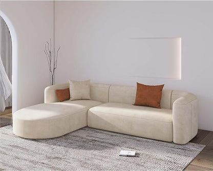 DecorMama Anat Daybed L-Shape Modular Couch – Curved Arm Comfort Sectional