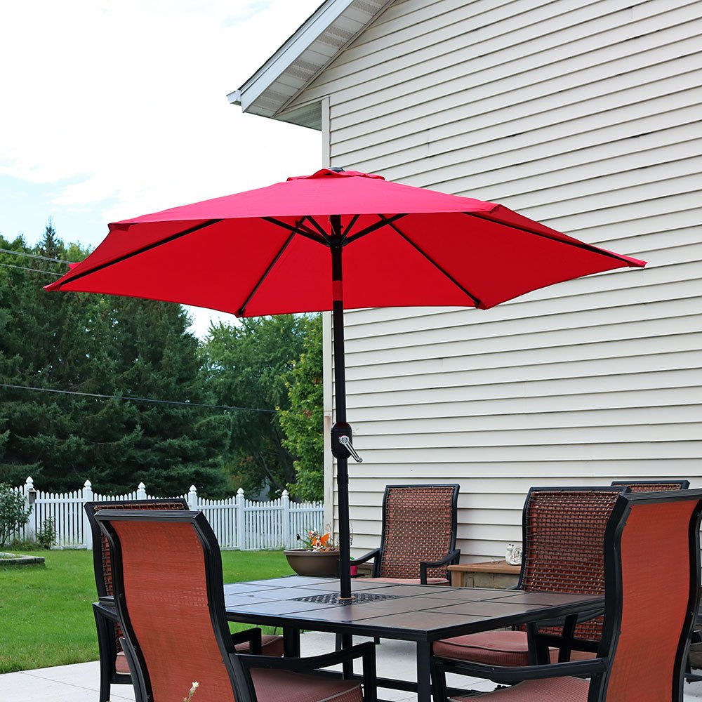 Nola LED Patio Umbrella – Red
