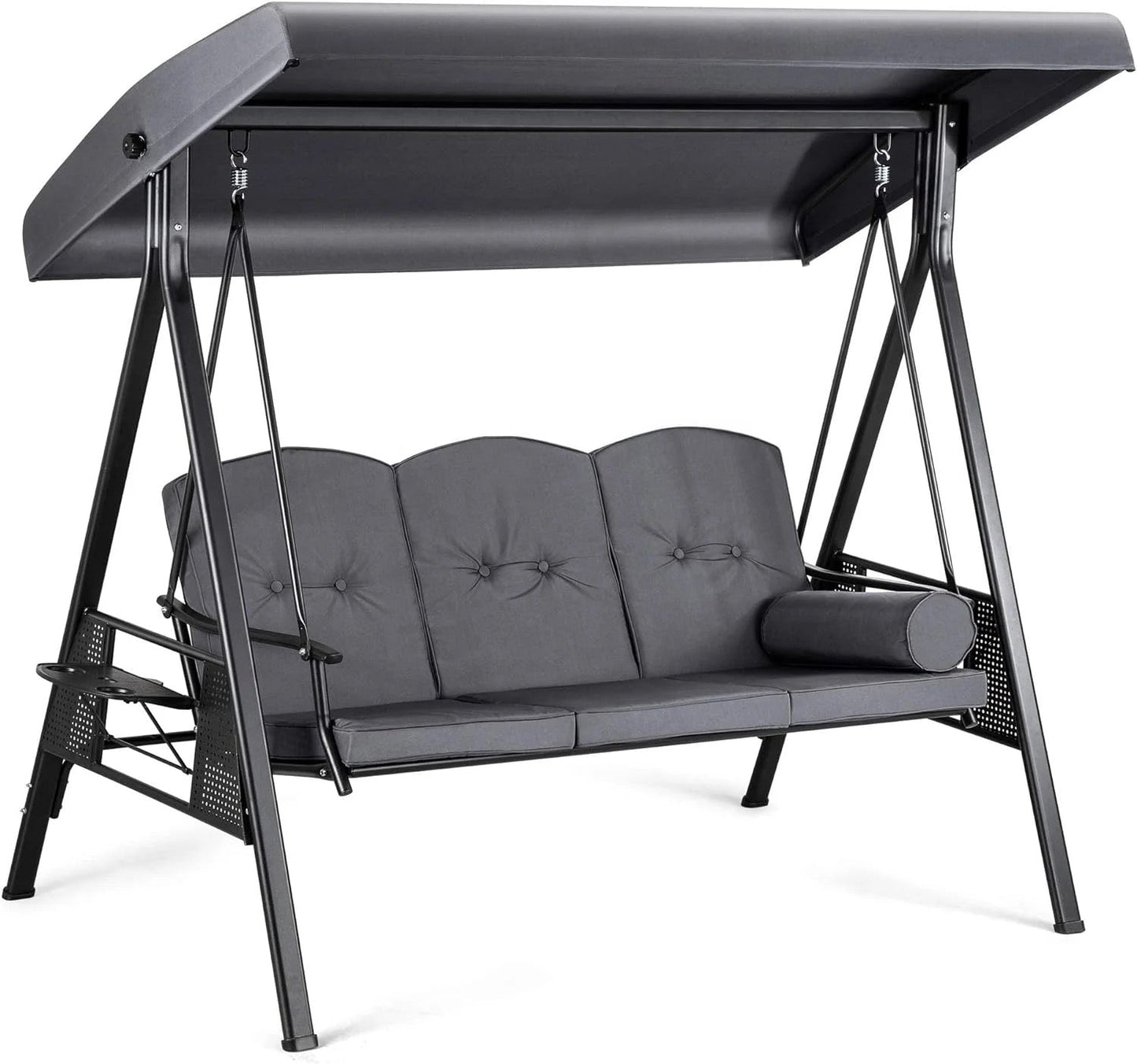 3 Seater Grey Outdoor Swing