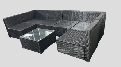 Houston 6 Seater Rattan Lounge Set with Coffee Table