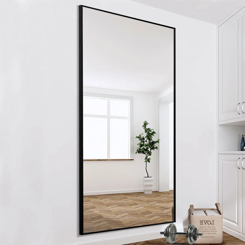 DecorMama Mema Full Length Wall Mirror – room setting