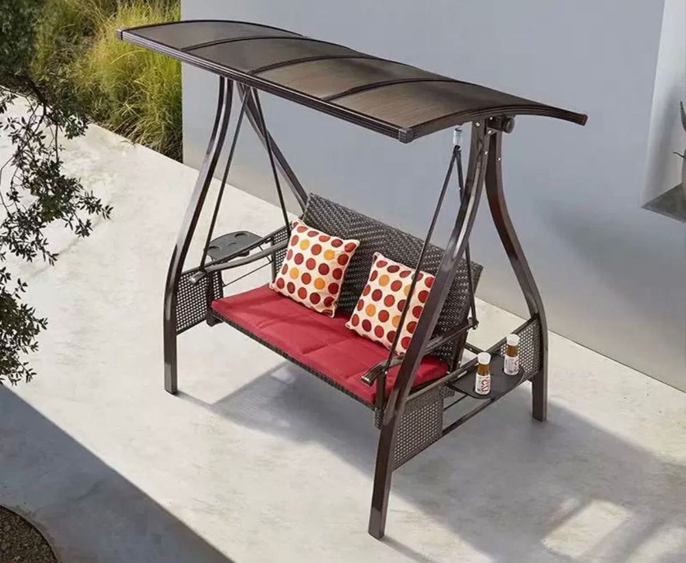 2 Seater Swing Chair With Adjustable Canopy
