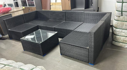 Houston 6 Seater Rattan Lounge Set with Coffee Table