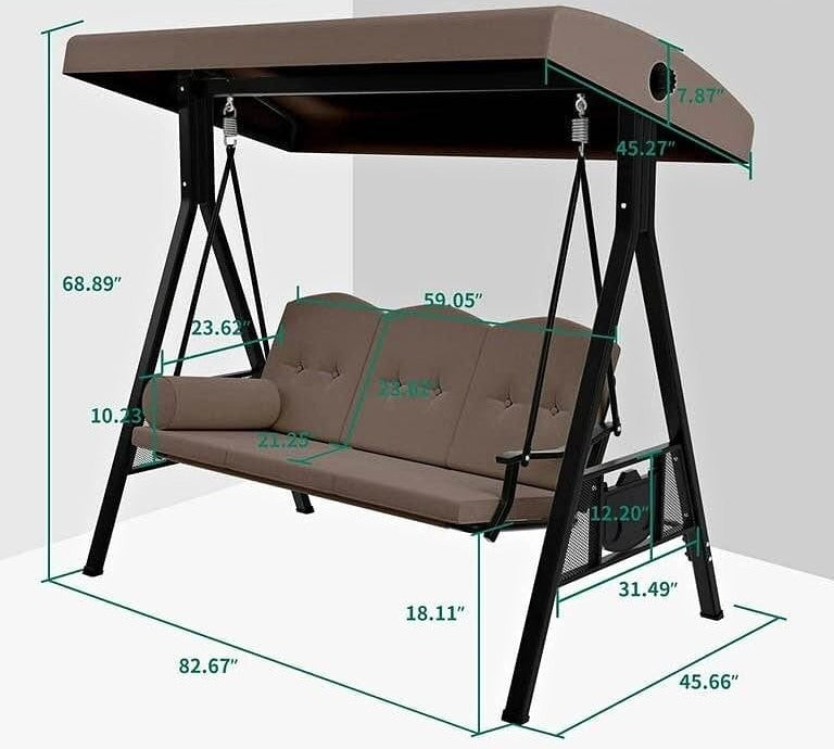3 Seater Outdoor Swing