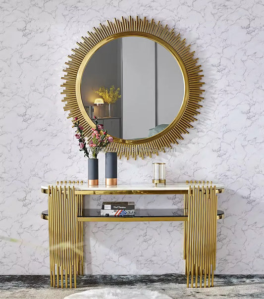 Ellipse Console Table and Mirror Set