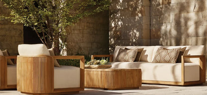 DecorMama Soria Teak Patio Lounge Collection