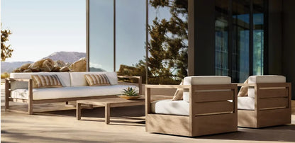 DecorMama Marbella Teak Patio Lounge Collection