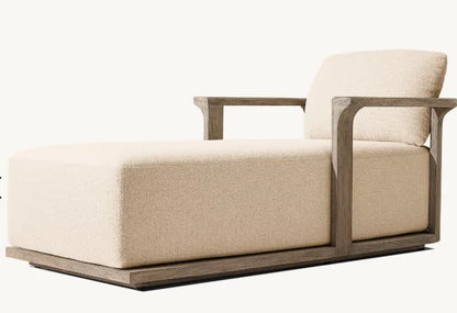 DecorMama Catania Teak Chaise Lounge