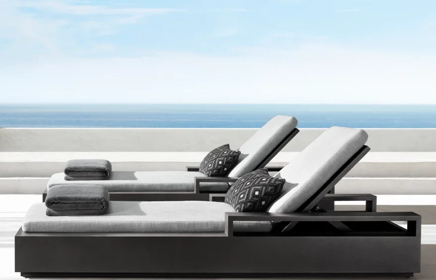 DecorMama Marbella Aluminum Adjustable Chaise