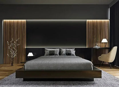 DecorMama 3D Java Black Wall Cladding Lifestyle