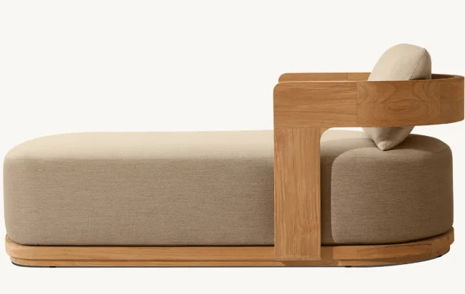 DecorMama Kiona Teak Chaise Lounge