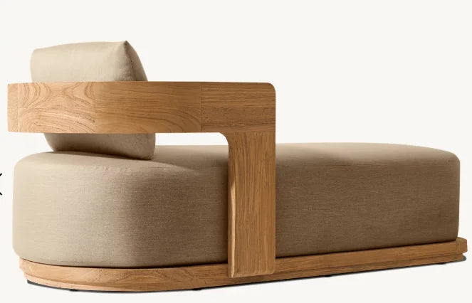 DecorMama Kiona Teak Chaise Lounge