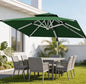 DecorMama Cantilever Patio Umbrella Forest Green
