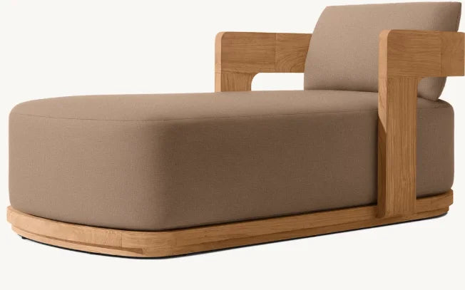 DecorMama Kiona Teak Chaise Lounge