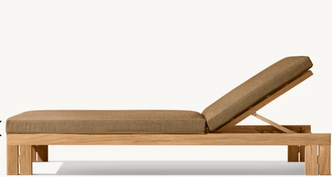 DecorMama Marbella Teak Adjustable Chaise Detail
