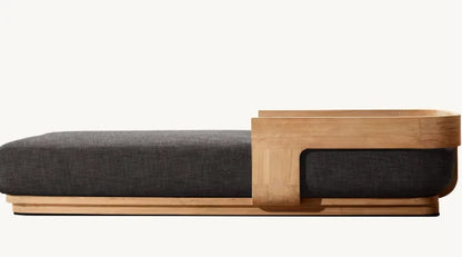 DecorMama Catania Teak Adjustable Chaise