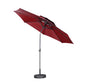 DecorMama Centre Pole Patio Umbrella Burgundy Red LED