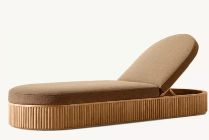 DecorMama Soria Teak Adjustable Chaise