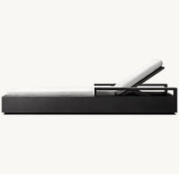 DecorMama Matte Black Double Sun Lounger Set – room setting
