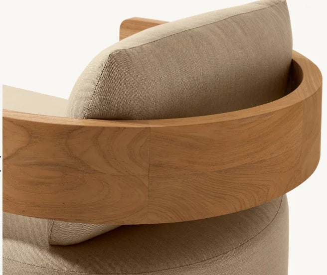 DecorMama Kiona Teak Chaise Lounge