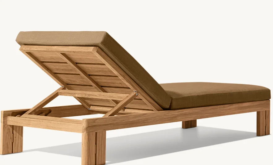 DecorMama Marbella Teak Adjustable Chaise