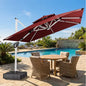 DecorMama Cantilever Patio Umbrella Burgundy Red