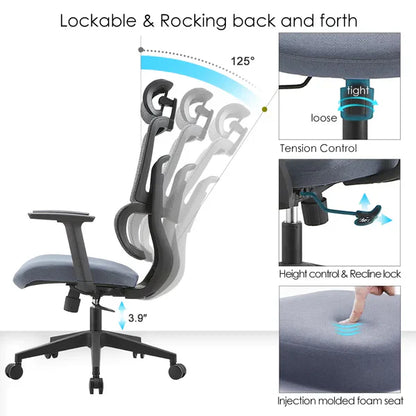 DecorMama Avayah High Back Ergonomic Office Chair
