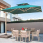 DecorMama Patio Cantilever Umbrella with LED Lights