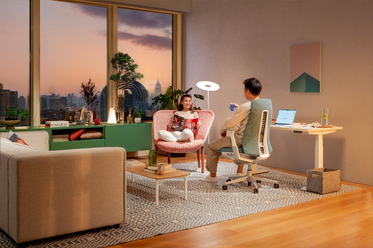 DecorMama Hiya Height Adjustable Office Desk