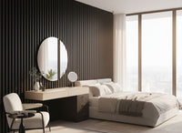DecorMama 3D Slat Wall Panels – WPC Cladding – Single & Packs – room setting