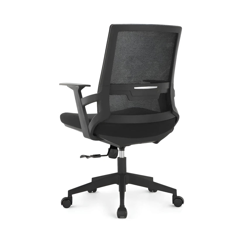 DecorMama Juna Mid Back Office Chair – angle 2 on white