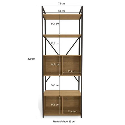 DecorMama Marshall High Book Shelf