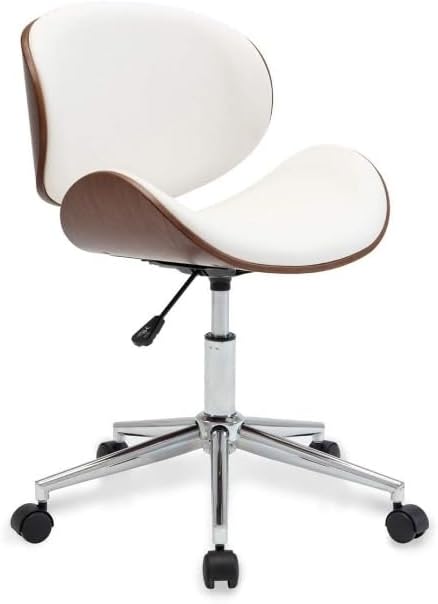 DecorMama Petronilla Wooden Curved Office Chair