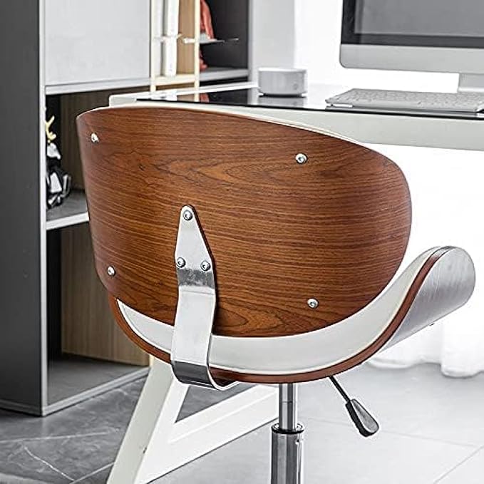DecorMama Petronilla Wooden Curved Office Chair