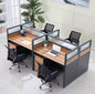 DecorMama Nexus 4-Way Office Workstation ( Chairs Excluded)